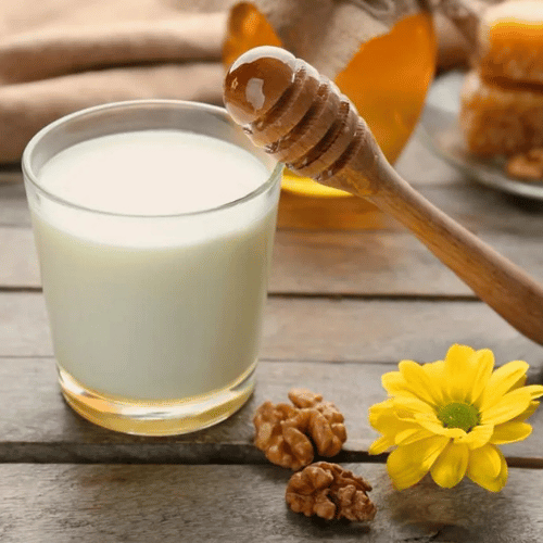 with milk